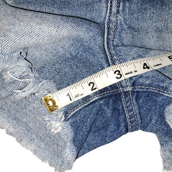Kancan Shorts Womens Size S Blue Distressed Cowgirl Beachy Preppy Cleangirl - Picture 8 of 10
